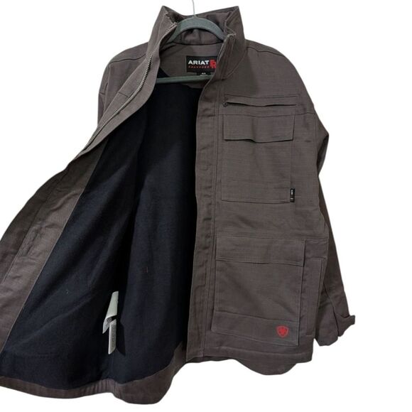 ARIAT Men's CAT 4 FR Canvas Stretch Jacket -Grey NWOT - Picture 5 of 16